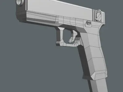 Glock gun model Free low-poly 3D model