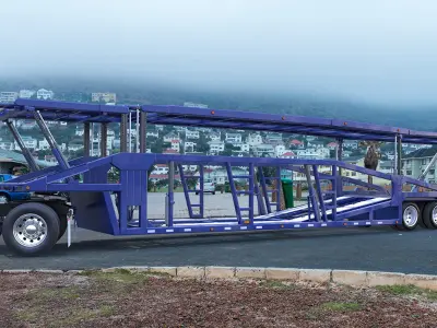 Truck Hauler Trailer 3D Model