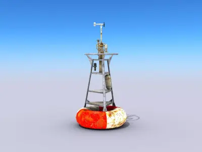 Meteorological Buoy Low-poly 3D model