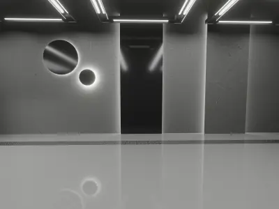 Warehouse loft 3D model 2