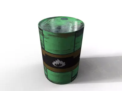 barrel Low-poly 3D model buy
