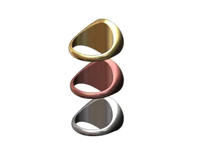 Cluster diamond halo round signet ring US sizes 7 8 9 3D print model