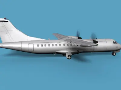 ATR  ATR-42-500 Unmarked 2 3D model