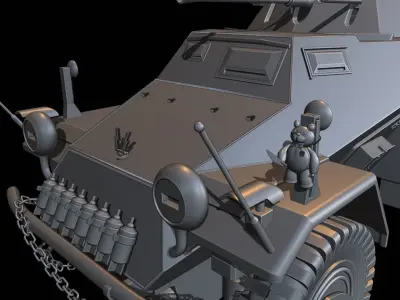 SDFKZ222 truck tanks 3D print model