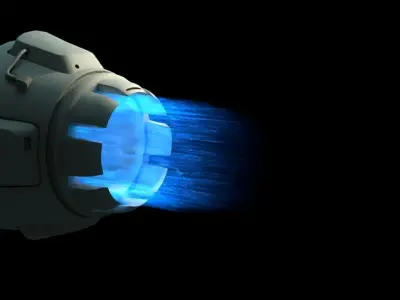 Jet Engine Flames Blender Cycles Nodes Only 3D model