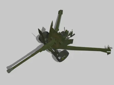 pdr AT Gun 6 MK IV Low-poly 3D model