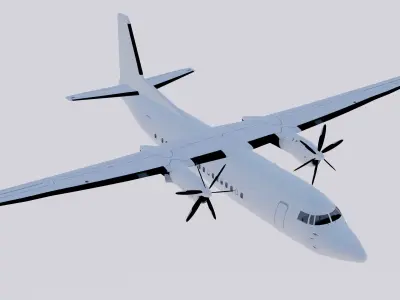 Fokker 50 3D model purchase