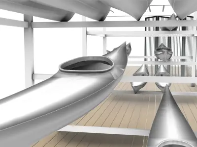 Canoe Rack 3D model