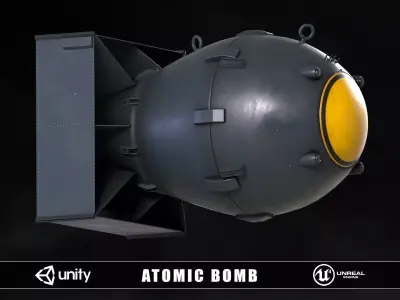 Atomic Bomb Low-poly 3D model purchase
