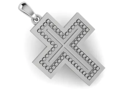 CROSS PENDANT CR176 3D print model