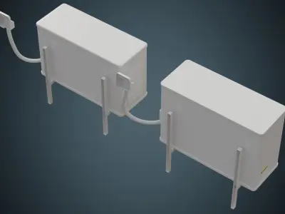 Air Conditioner 6C Low-poly 3D model