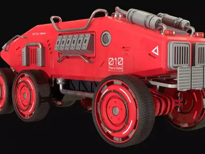 Mars Rover-1-Red 3D model