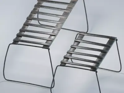 Metal-Welded Simple Workshop Stand Free low-poly 3D model