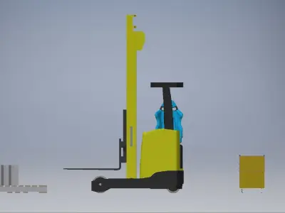 Small forklift 3d model 3D model