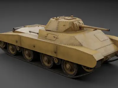 Carro Armato Celere Sahariano  Low-poly 3D model