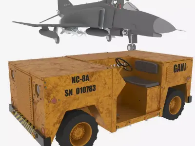 US Navy  Aircraft NC-8A Mobile Electric Power Plant  Tractor Low-poly 3D model