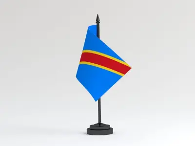 Table Flag Democratic Republic of the Congo 3D model