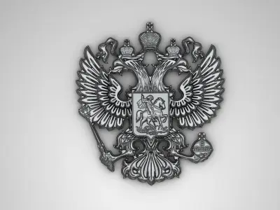 Gerb Russia 1 Russian Coat of arms 3D print model