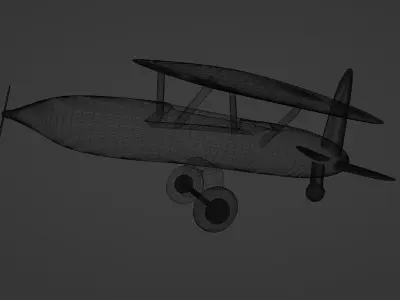 Wooden toy plane 3D model purchase