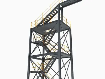 Industrial Tower 09 3D model