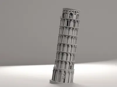 Pisa tower 3D model purchase