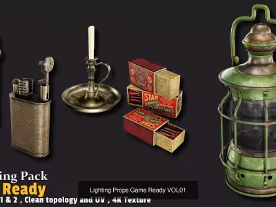 29 Medieval Tools Game-Ready 3D Model Pack