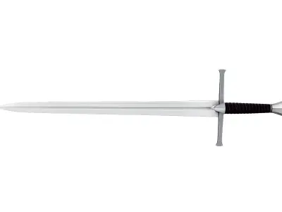 Realistic Medieval Longsword 3D model