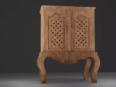 Dresser Cabinet Low-poly 3D model