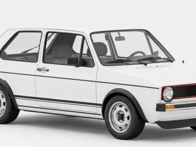 1976 Volkswagen Golf GTI Mk1 3D model