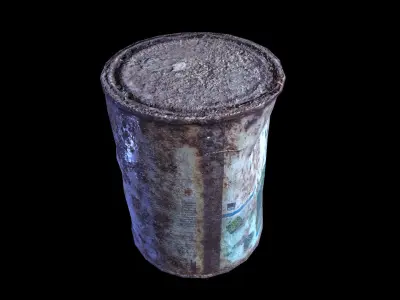 Old Paint Can Lowpoly model Low-poly 3D model