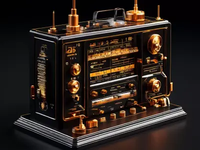 Vintage SciFi Radio Receiver 3D Model Low-poly 3D model