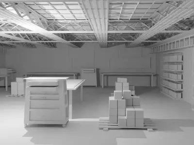 Workshop No Material Low-poly 3D model