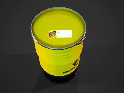 Barrels Lukoil Low-poly 3D model