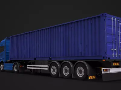 F-Max Iso Container Trailer 3D model