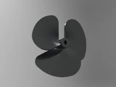 Propeller silver Free 3D model