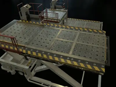 Airport Cargo Loader Low-poly 3D model