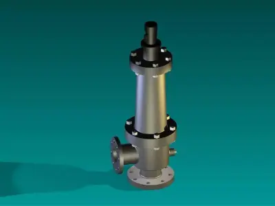Spring loaded safety valve Free 3D model