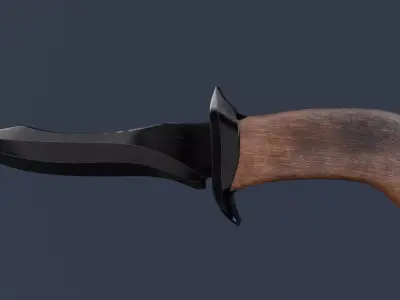 Combat knife Low-poly 3D model order