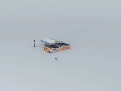 Fuel%26Retail station Pernavas Latvia Riga Pernavas street 7 Free 3D model