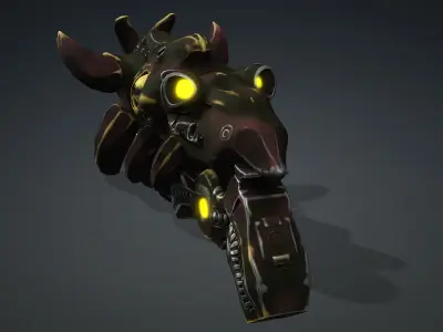 Squid Monster Gun Low-poly 3D model