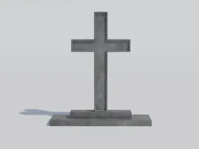 Tombstone Set Pack Low-poly 3D model