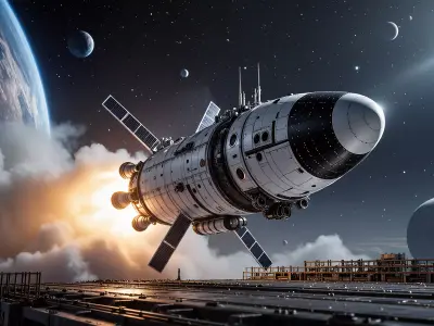 futuristic spaceship 3D model