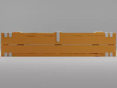 Wooden chest 3D print model