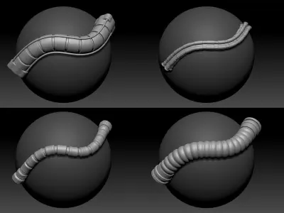 21 IMM brush tube-pipe -rope 3D model