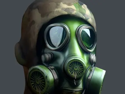 Helmet 3d model military combat Military scifi helmet Low-poly Low-poly 3D model