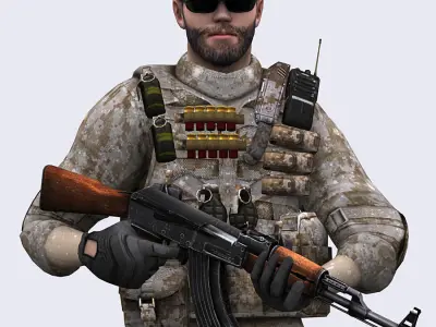 Merc rangers construction kit Low-poly 3D model