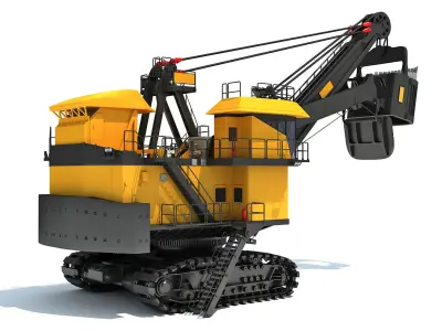 Electric Mining Rope Shovel 3D model