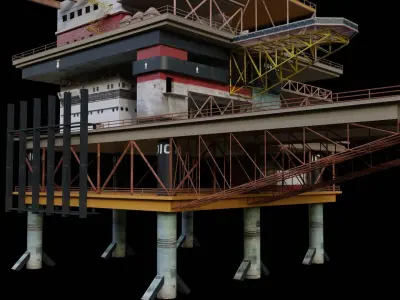 Industrial Offshore Platform 3D model