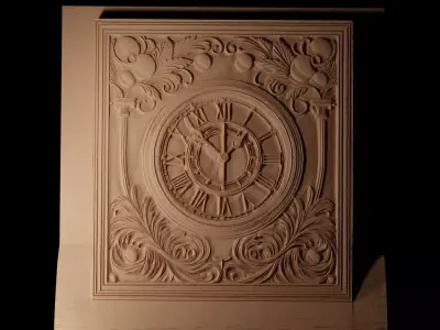 Clock CNC 3d Print High Relief Sand Casting 3D print model