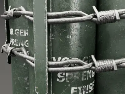 Anti-Tank Grenade shaded Maya 3D model